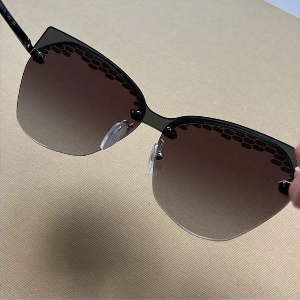 BVLGARI BV 6107 Women’s Serpenti Metal Cat Eye Sunglasses Made In Italy EUC